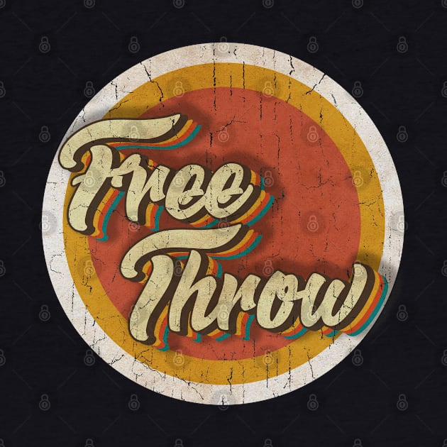 circle vintage Free Throw by KewanAlasStore